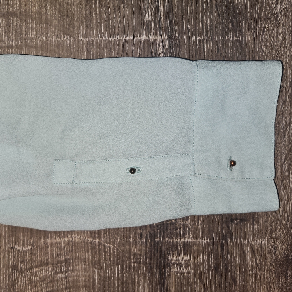 Light Blue Button-Up Blouse - Picture 6 of 11